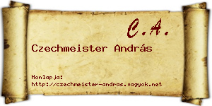Czechmeister András névjegykártya